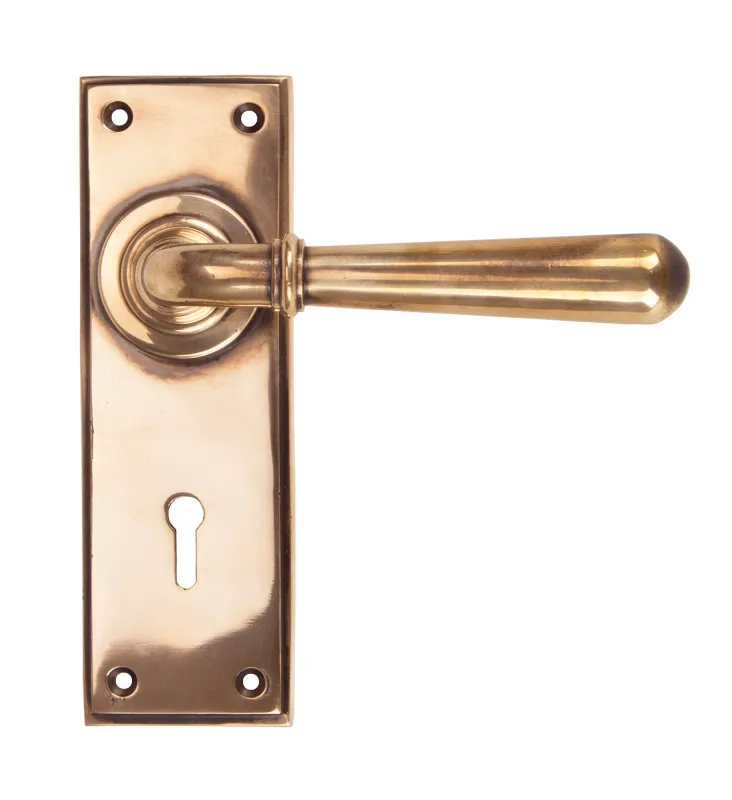 From The Anvil Newbury Lever Lock Set - Polished Bronze **ONLINE EXCLUSIVE PRICE**