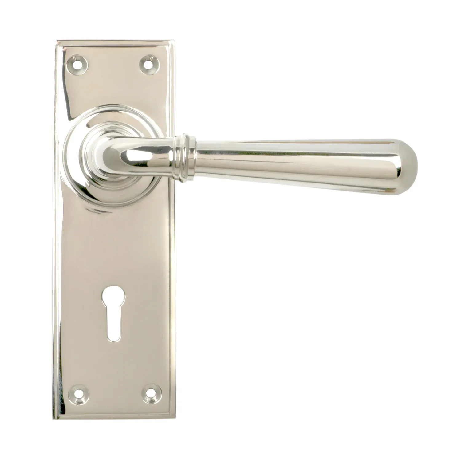 From The Anvil Newbury Lever Lock Set - Polished Nickel  **ONLINE EXCLUSIVE PRICE**
