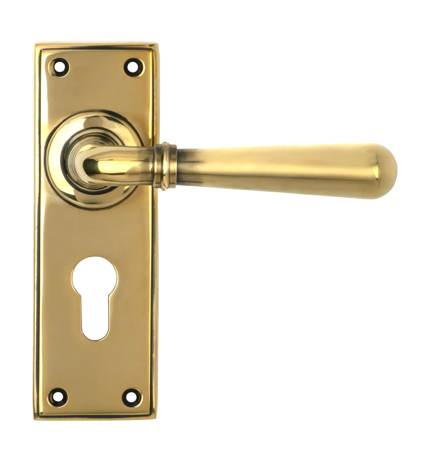 From The Anvil Newbury Lever Euro Set - Aged Brass  **ONLINE EXCLUSIVE PRICE**