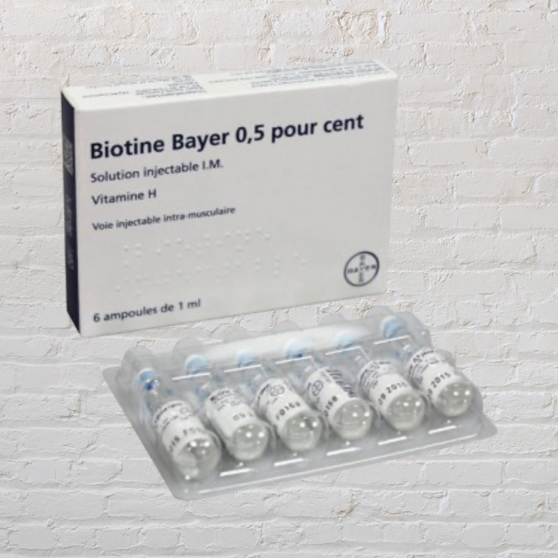 Biotin Bayer 0,5% solution injection 6x1ml Ampoule IM use