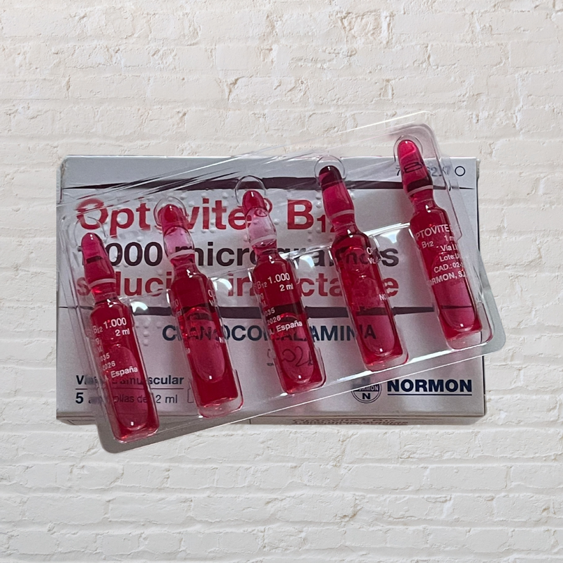 Cyanocobalamin B12 Injection 1000mcg - 5x2ml Ampoules IM use
