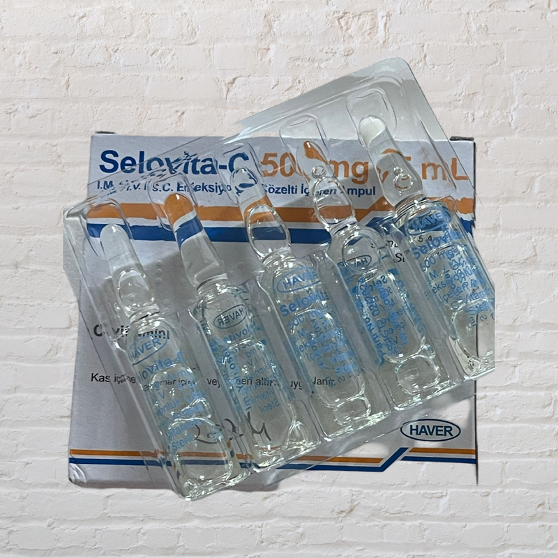 Vitamin C Injection  500mg  Injectable  IM/IV  5x5ml Ampoules