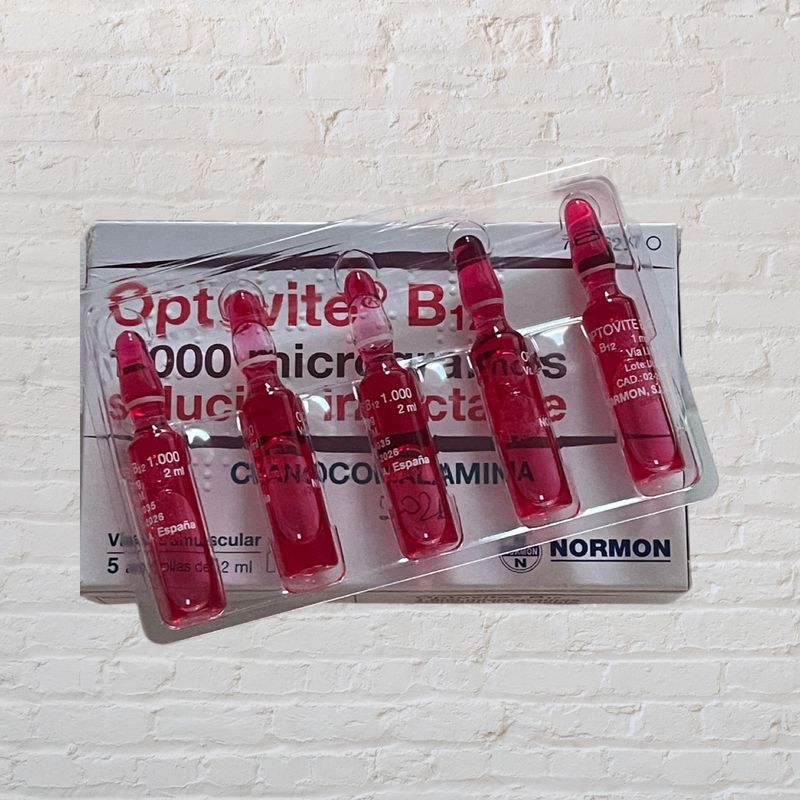 Cyanocobalamin B12 Injection 1000mcg - 5x2ml Ampoules IM use