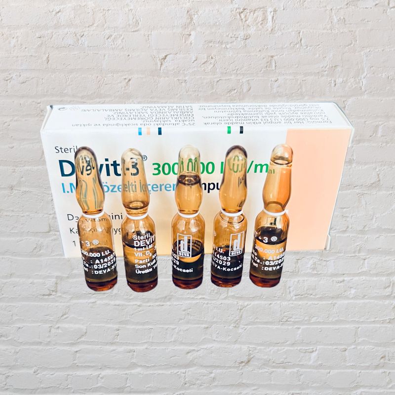 Vitamin D  D3 Cholecalciferol  Injection  300 000 IU   IM  5x1ml Ampoule