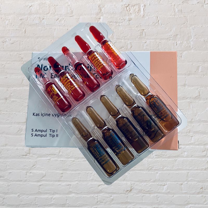 B12 Hydroxocobalamin 5x2ml Ampoules + B Complex 5x2ml Ampoules IM Injections