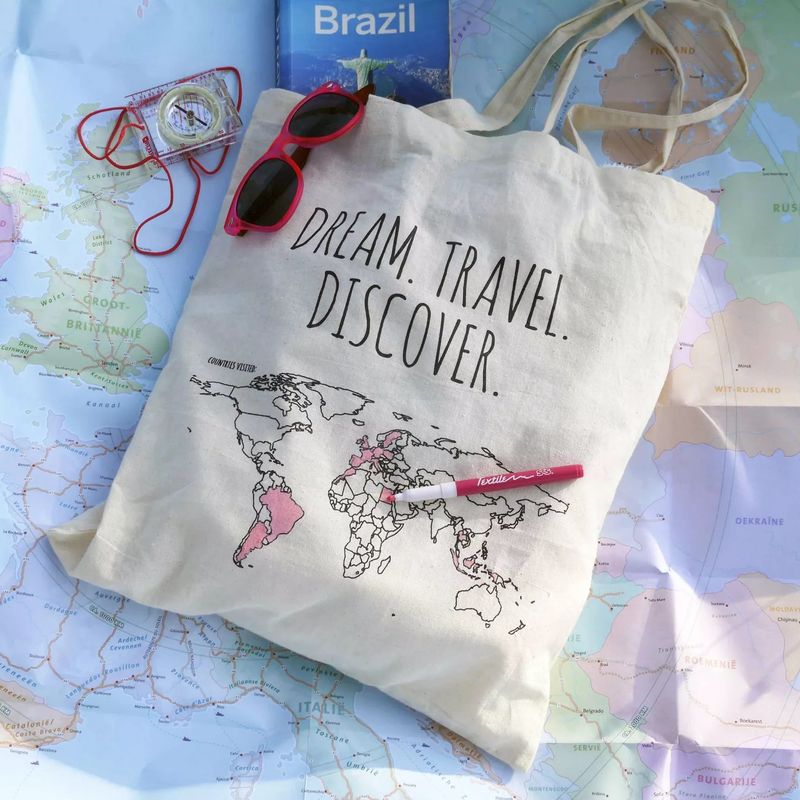 Kleur je wereld katoenen tas
