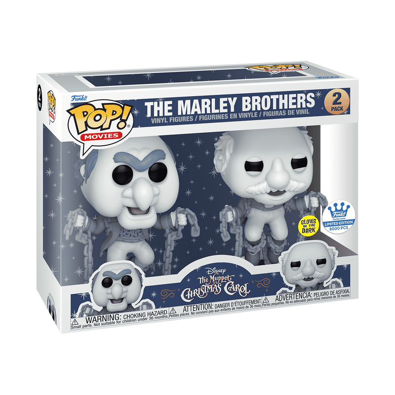 The Muppet Christmas Carol - The Marley Brothers [Funko.com Exclusive] [Glow in the Dark] [Vaulted] 2 Pack Funko Pops