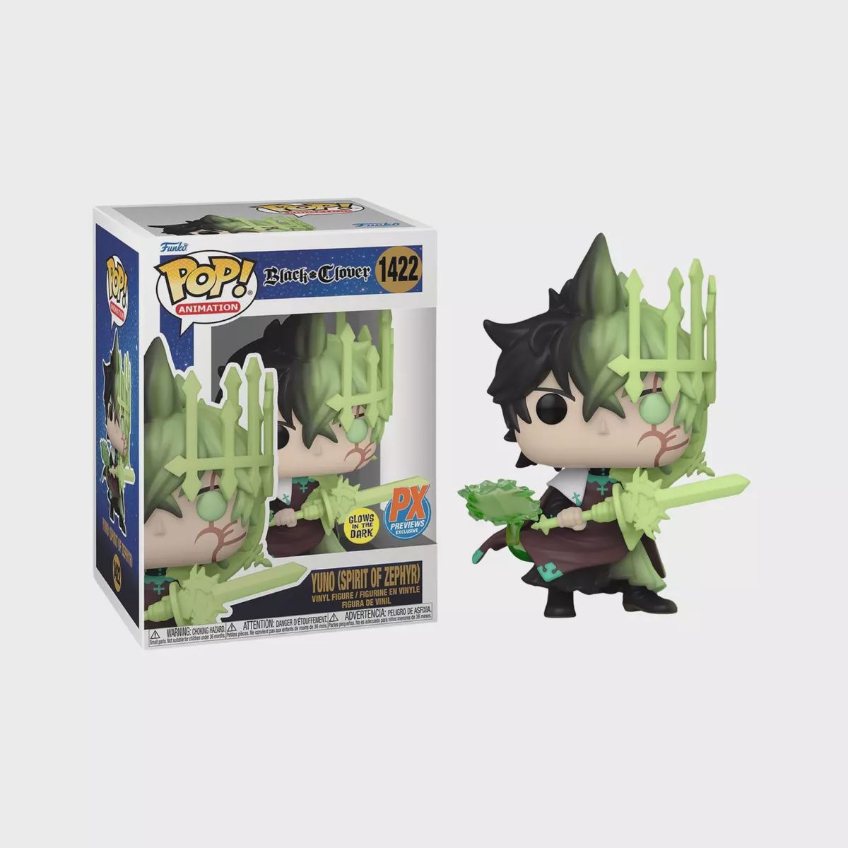 #1422 - Black Clover - Yuno (Spirit of Zeyphr) [PX Previews Exclusive] Funko Pop