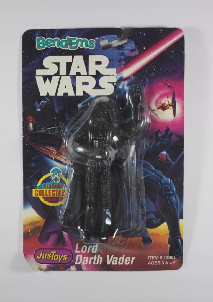 Star Wars - Lord Darth Vader with Topps Trading Card - Bend-Ems Toy
