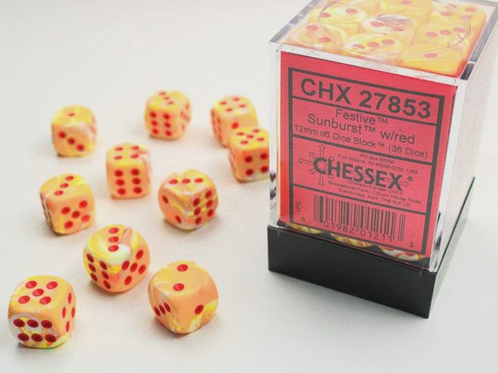 Chessex Festive Sunburst/Red