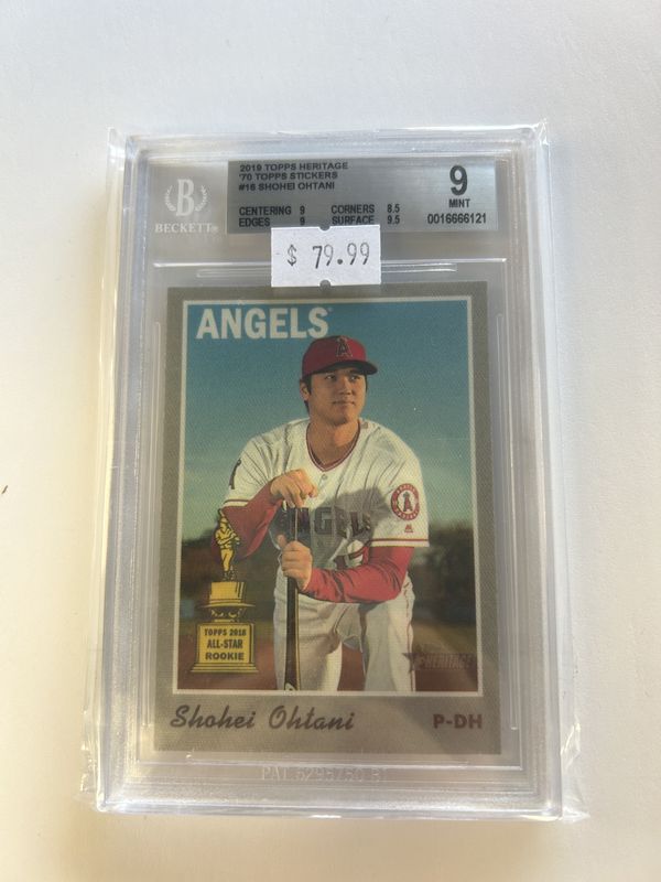 BGS - 9 2019 Topps Heritage &#39;70 Topps Stickers #16 Shohei Ohtani
