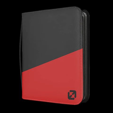 Binder:  EvoRetro Shield+ Toploader Binder - 216 Count  - Black and Red