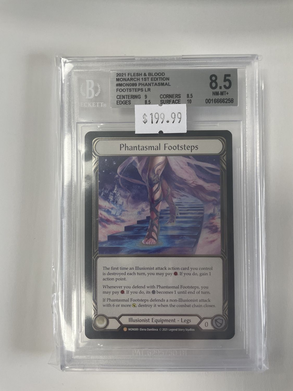 BGS -  8.5 2021 Flesh &amp; Blood Monarch 1st Edition #MON089 Phantasmal Footsteps LR