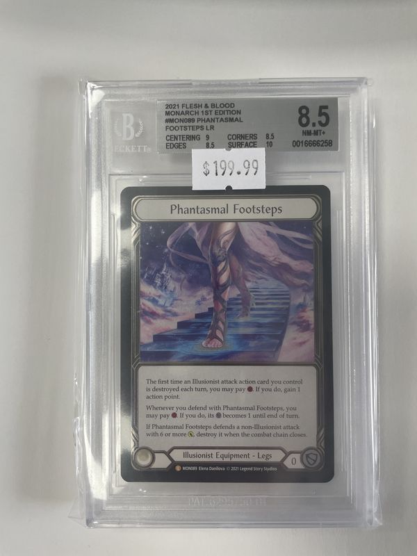 BGS -  8.5 2021 Flesh &amp; Blood Monarch 1st Edition #MON089 Phantasmal Footsteps LR