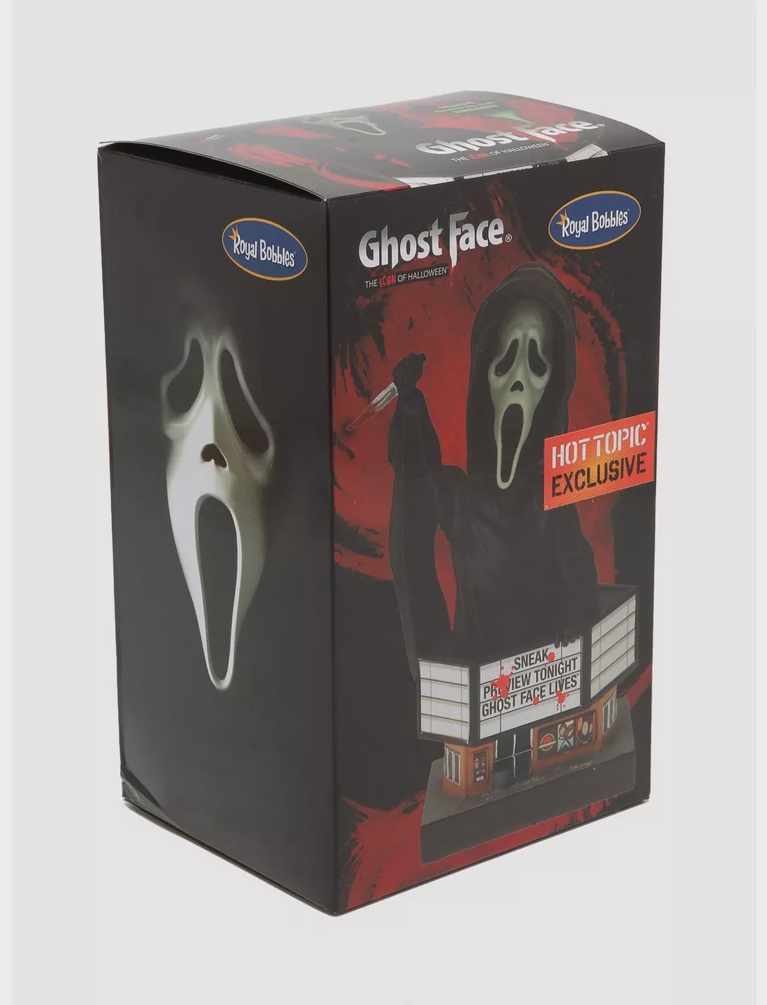 Scream - Ghost Face [Hot Topic Exclusive] [Glow in the Dark] - Icon of Halloween Royal Bobbles Bobble Head