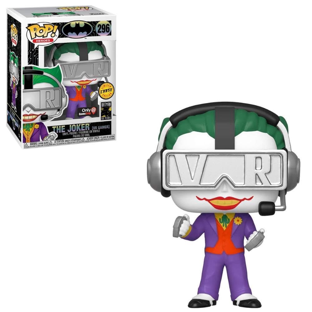 #296 Batman 80 Years - The Joker (Gamer) - Gamestop Exclusive [Chase Variant] - Funko Pop!
