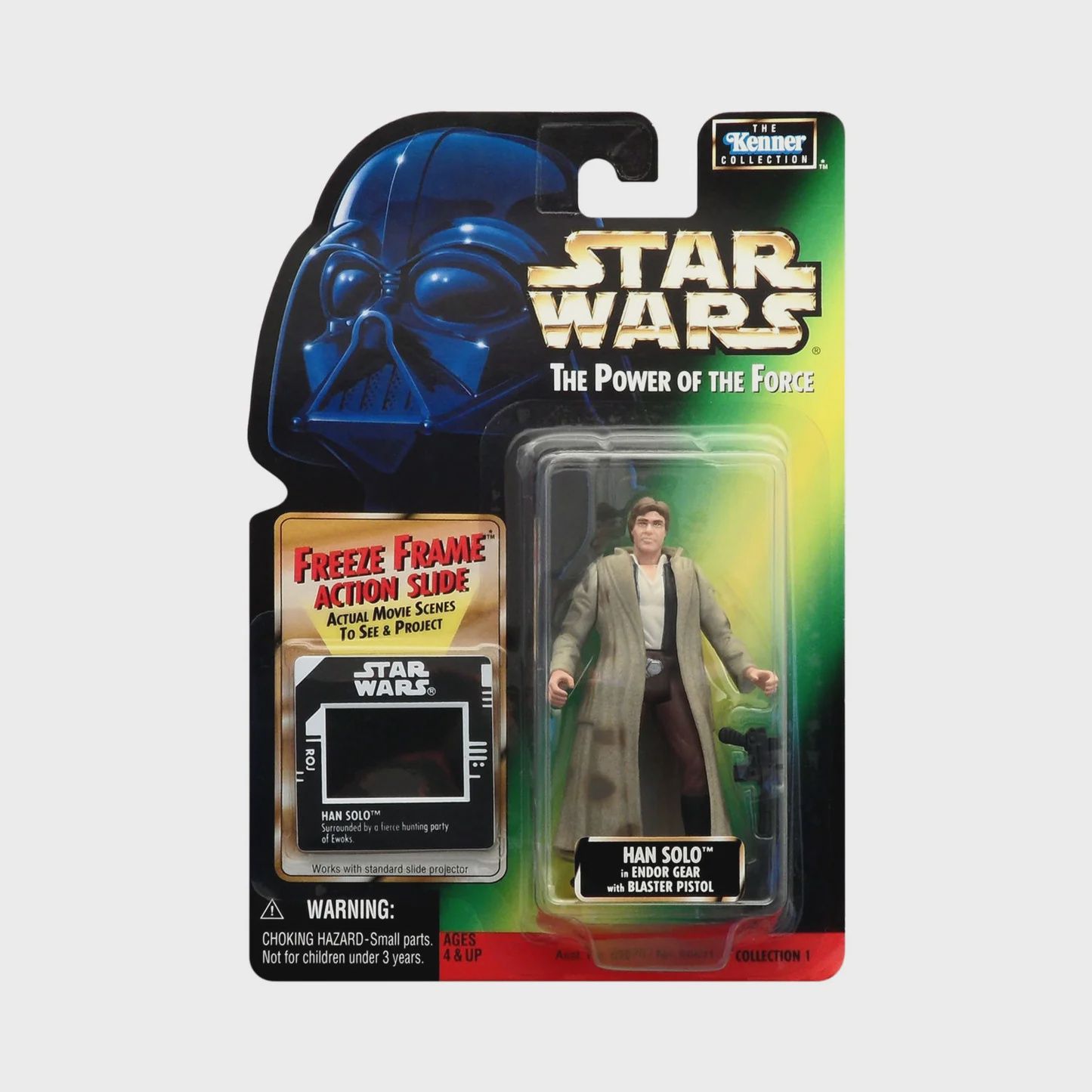 Star Wars: The Power of the Force - Han Solo in Endor Gear with Blaster Pistol - Action Figure