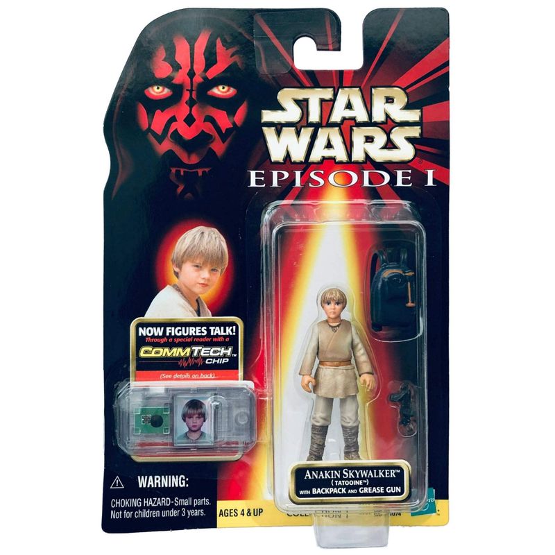 Star Wars Episode 1 - Anakin Skywalker (Tatooine) with Backpack and Grease Gun - Action Figure