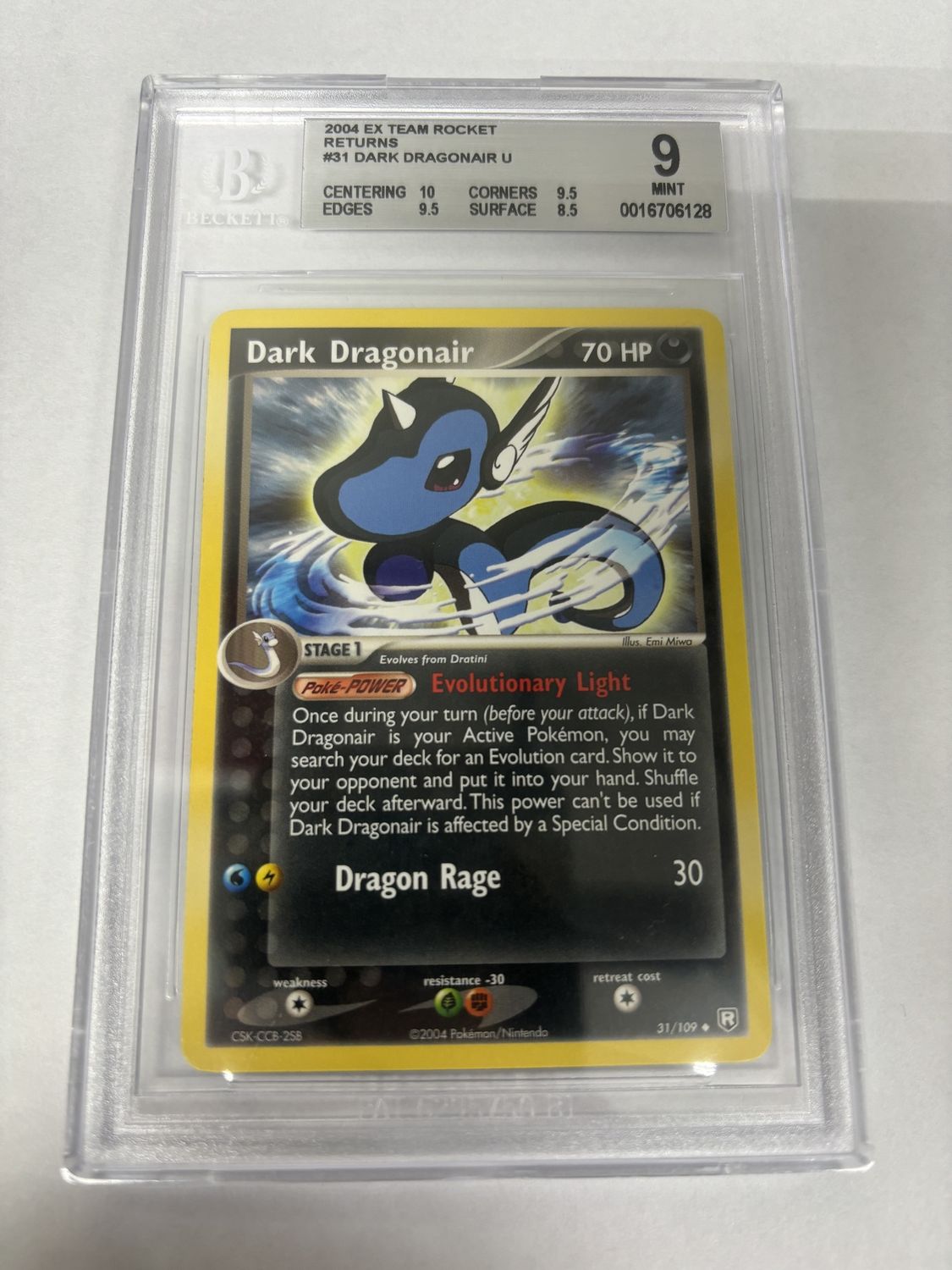 BGS -  9 2004 EX Team Rocket Returns #31 Dark Dragonair U (0016706128)