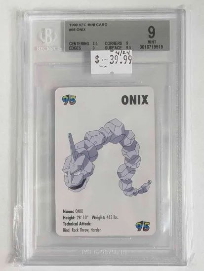 BGS 9 1998 KFC Mini Card #95 Onix SER:0016719519