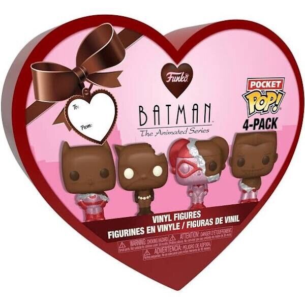 Batman: The Animated Series - 4-Pack Chocolate Batman / Catwoman / Harley Quinn / Joker Funko Pop! Set