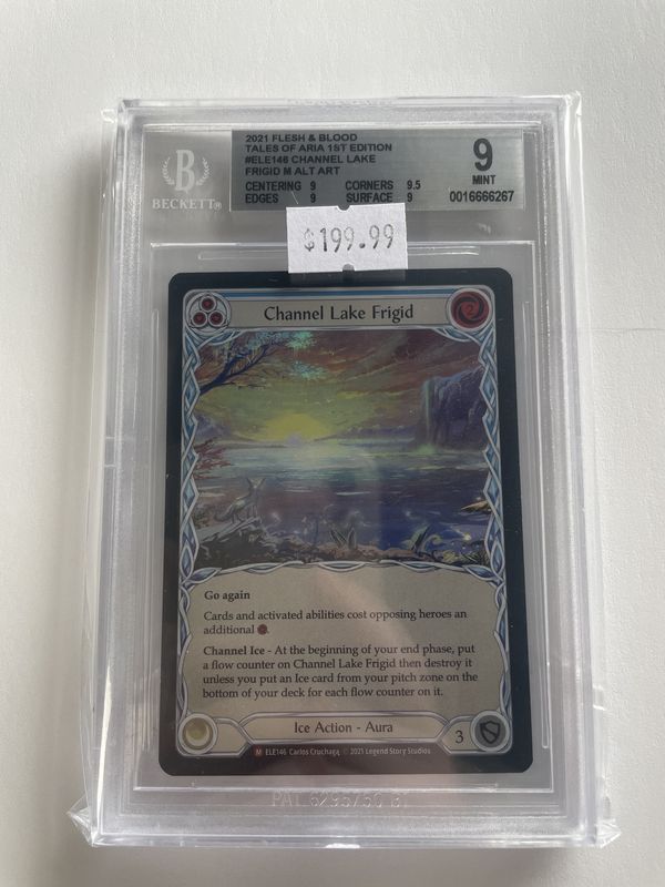 BGS - 9 2021 Flesh &amp; Blood Tales of Aria 1st Edition #ELE146 Channel Lake Frigid M Alt Art