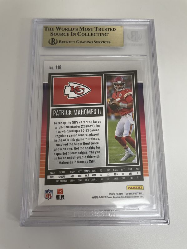 BGS 9.5 - 2022 Score Dynamics #116 Patrick Mahomes II [0016821385]