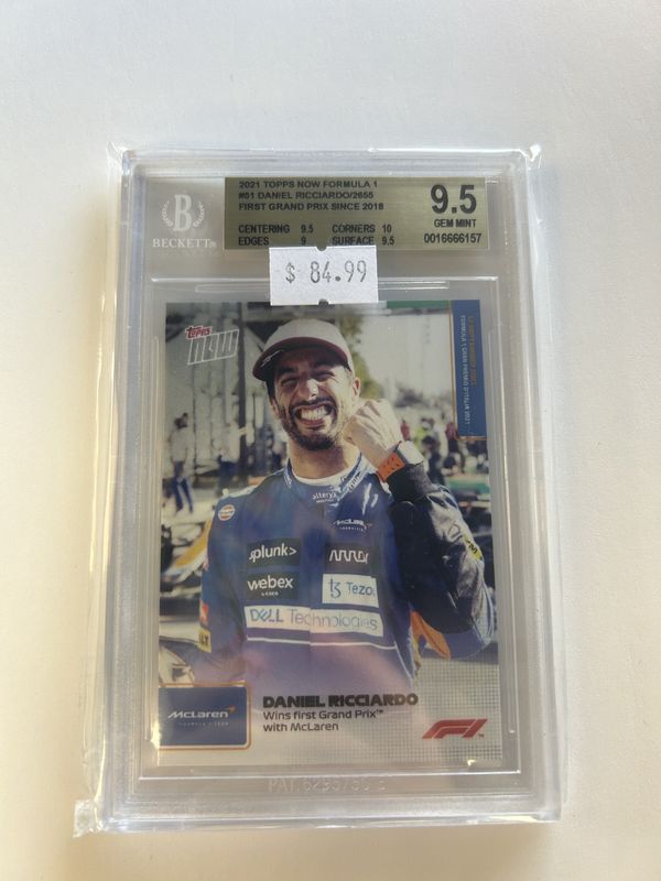 BGS - 9.5 2021 Topps Now Formula 1 #51 Daniel Ricciardo/2655 First Grand Prix Since 2018 (016666157)