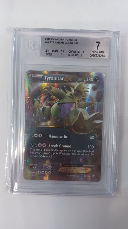 BGS - 7 2015 XY Ancient Origins #43 Tyranitar EX Holo R [0016821254]