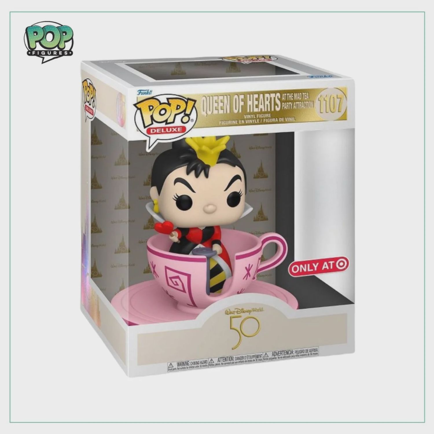 #1107 - Disney 50th - Queen Of Hearts At The Mad Tea Party Attraction (Target Exclusive) - Funko Pop