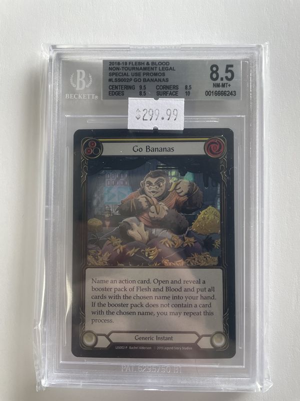 BGS - 8.5 2018-19 Flesh &amp; Blood Non-Tournament Legal Special Use Promos #LSS002P Go Bananas