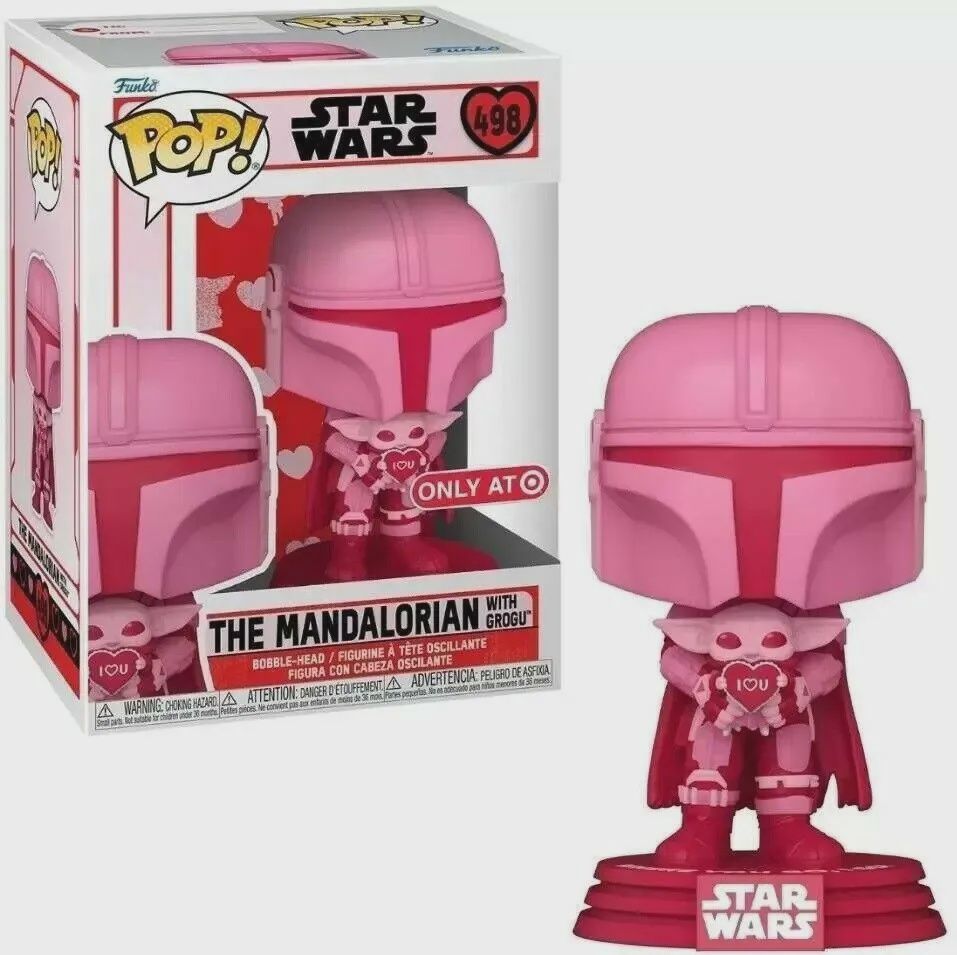 #498 Star Wars - The Manalorian with Grogu [Valentine&#39;s Day] [Target Exclusive] Funko Pop