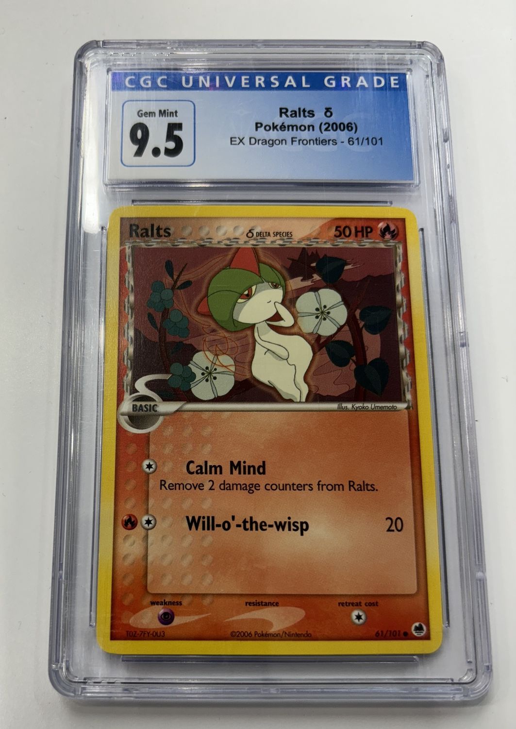 CGC 9.5 Ralts Delta Species Pokemon (2006) EX Dragon Frointiers - 61/101 (4224318168)
