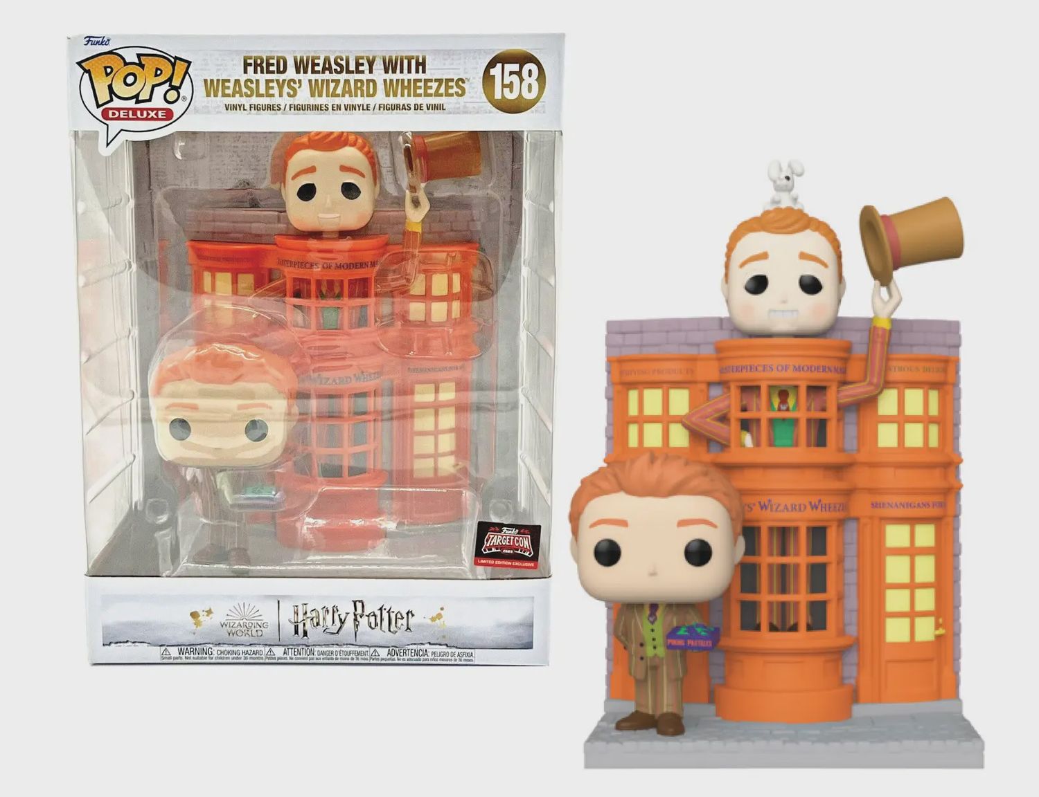 FUNKO - #158 Fred Weasley with Weasley&#39;s Wizard Wheezes [Target Con Exclusive] Funko Pop