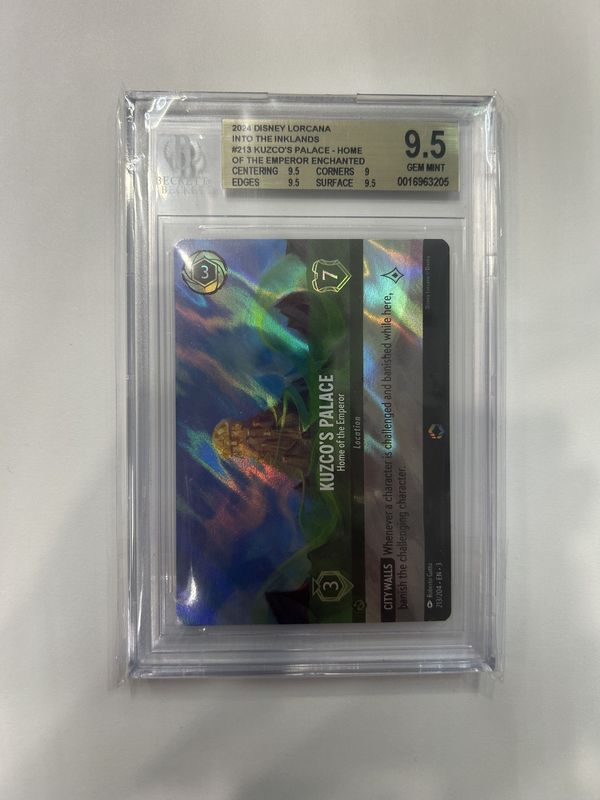 BGS - 9.5 2024 Disney Lorcana Into the Inklands #213 Kuzco&#39;s Palace - Home of the Emperor Enchanted [0016963205]