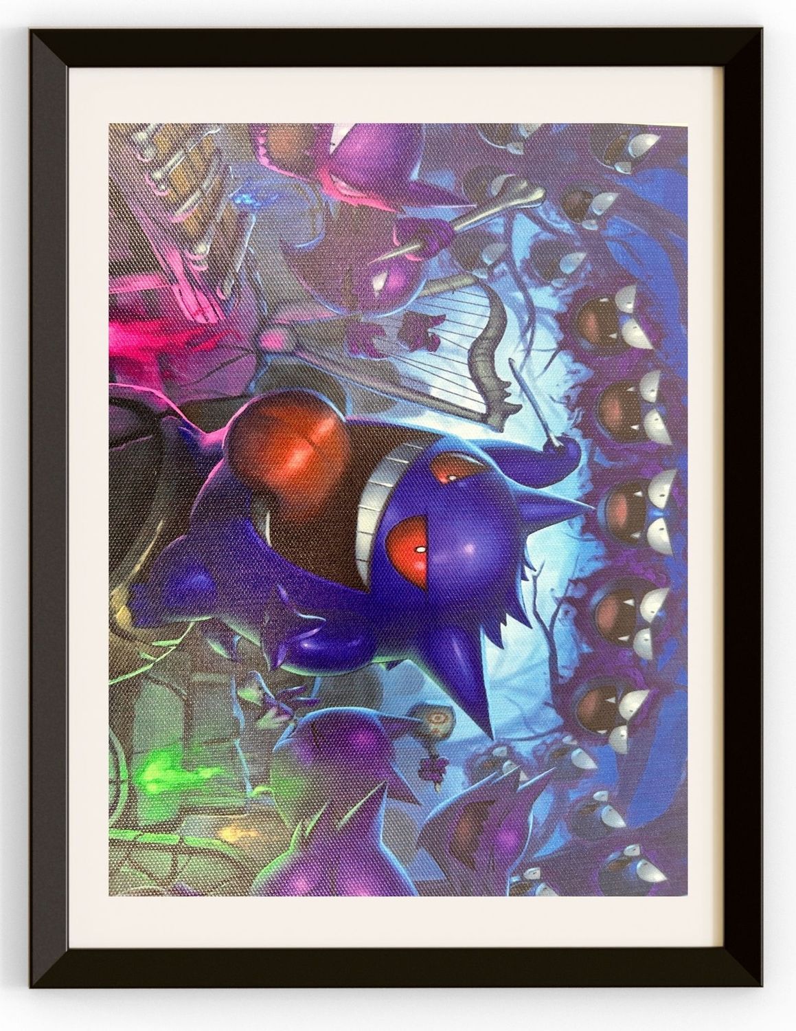 Gengar With Gastly &amp; Haunter As A Symphony Canvas Prints