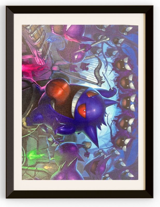 Gengar With Gastly &amp; Haunter As A Symphony Canvas Prints