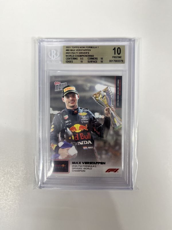 BGS - 10 2021 Topps Now Formual 1- #80 Max Verstappen - 2021 FIA F1 Driver&#39;s- World champion/29562 [#0017003379]