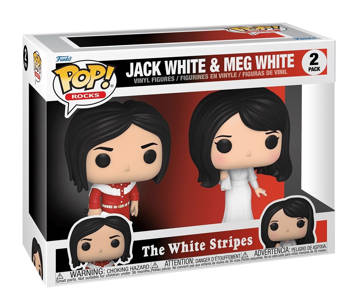 2 Pack - The White Stripes - Jack White &amp; Meg White Funko PoP!