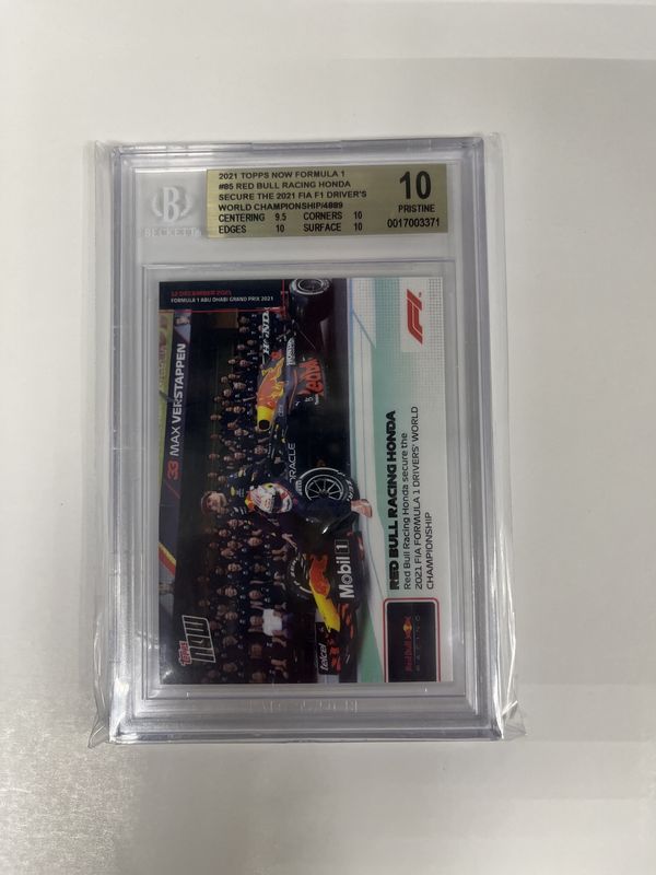 BGS - 10 2021 Topps Now Formual 1- #85 Red Bull Racing Honda - Secure The 2021 FIA F1 Driver&#39;s - World Championship/4889 [#0017003371]
