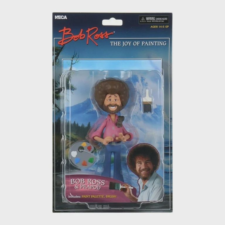 NECA Bob Ross &amp; Peapod Figure 6 inch