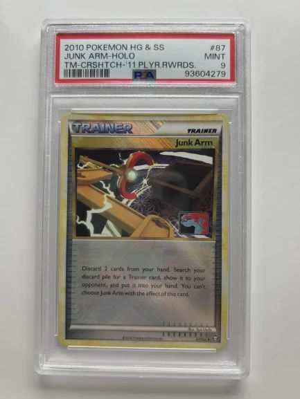 PSA - 9 2010 Pokemon HG &amp; SS Junk Arm Holo-TM-CRSHTCH-'11 PLYR.RWRDS