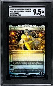 SGC 9.5 2022 MTG Kamigawa: Neon Dynasty #316 The Wandering Emporer Mythic Rare Showcase Foil