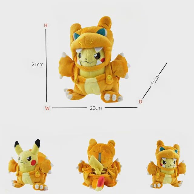 Pikachu in Charizard Costume Plush