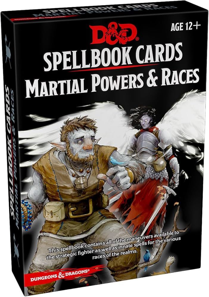 DND Spellbook Cards - Martial Powers &amp; Races