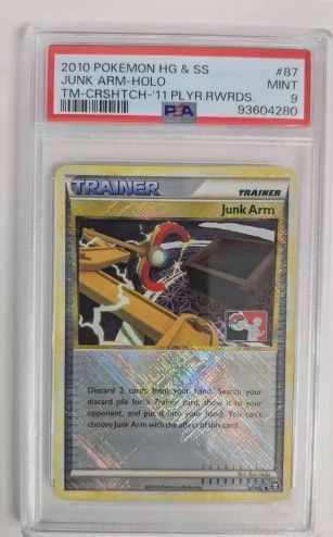 PSA 9 - 2010 Pokemon HG &amp; SS - #87 Junk Arm - Holo - TM-CRSHTCH-'11 PLYR.RWRDS. [93604280]p