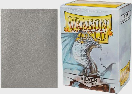 Dragon Shield - Silver Matte - Standard Size Card Sleeves (100 Count)