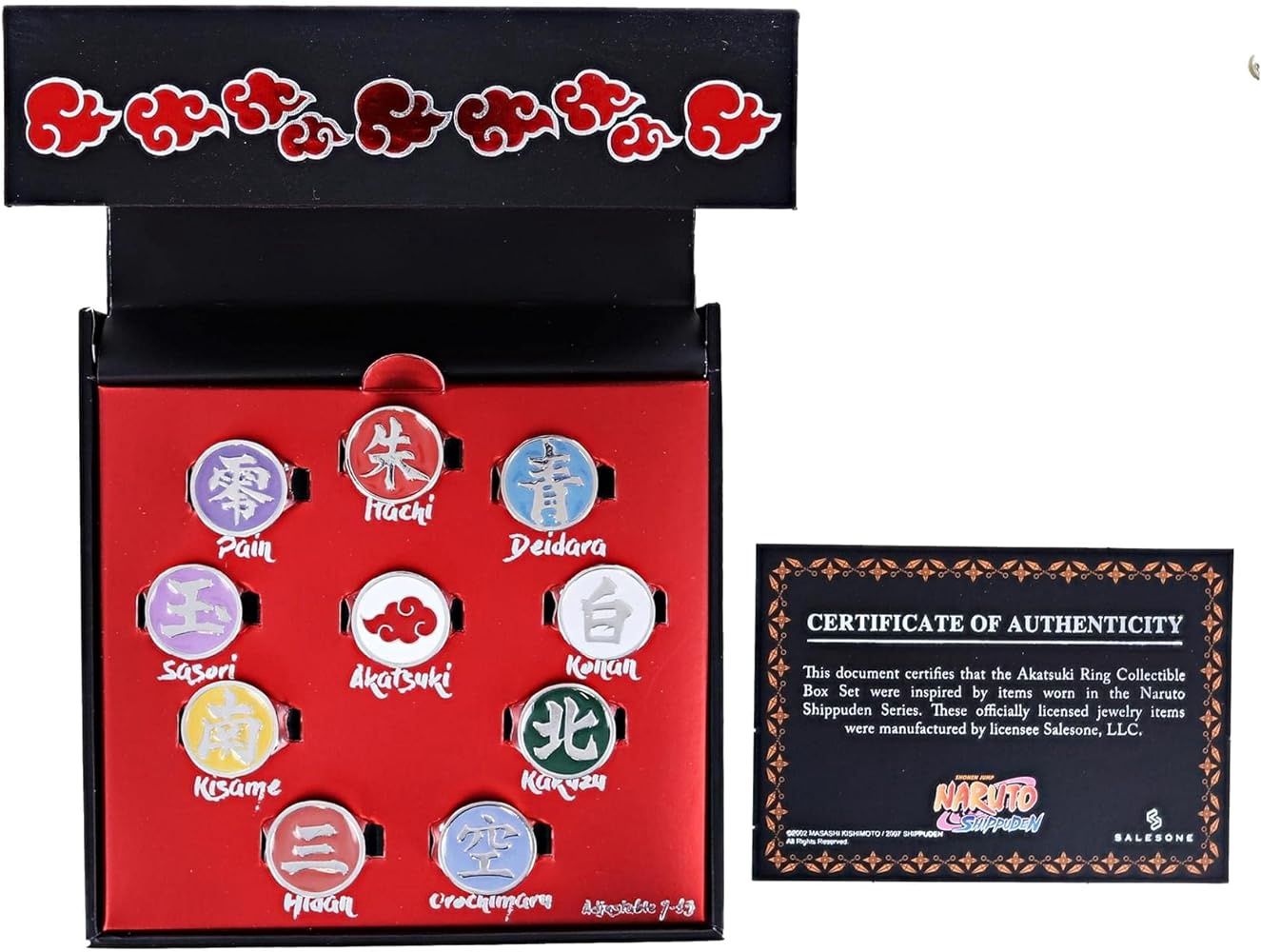 Naruto Akatsuki Ring Collectible Box Set