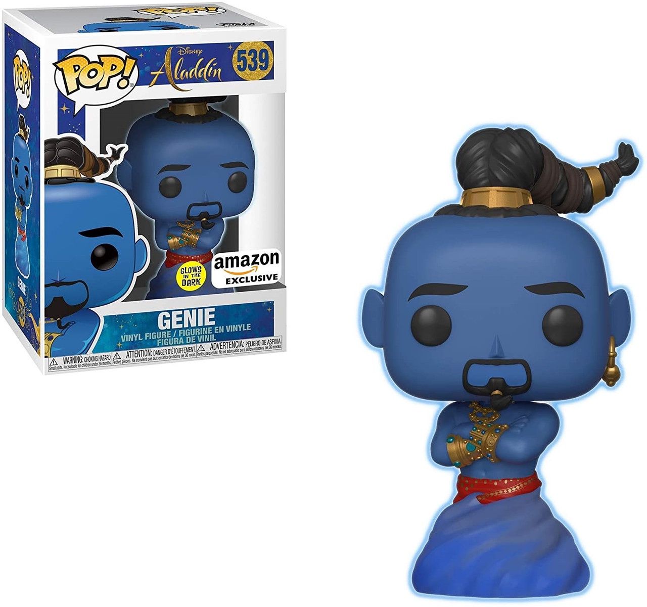 #539 Disney Aladdin - Genie (Glow in the Dark) - Amazon Exclusive - Funko Pop!