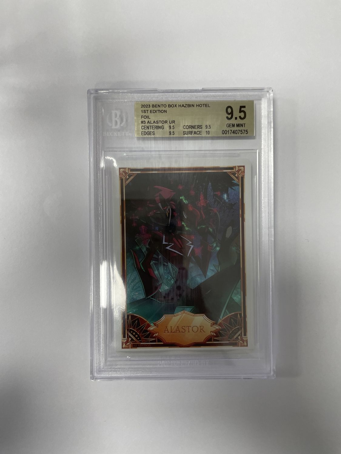 BGS 9.5 - 2023 Bento Box Hazbin Hotel 1st Edition  - #3 Alastor UR - FOIL [0017407575]